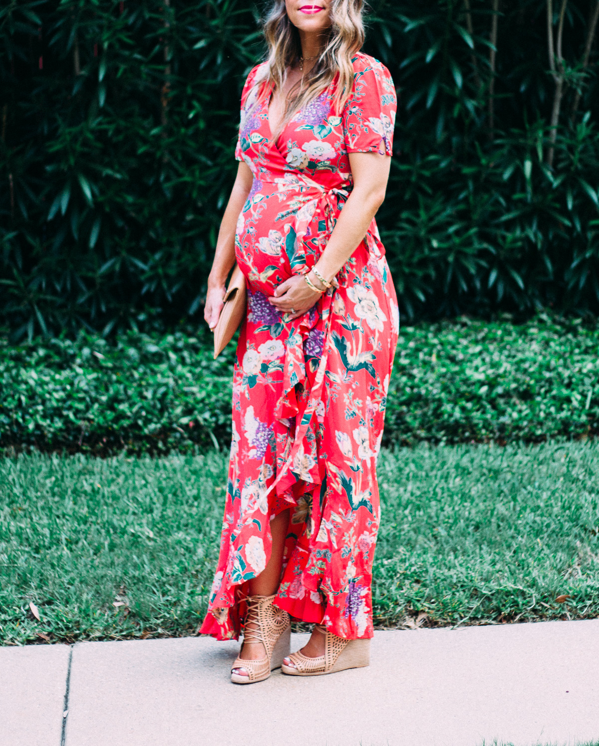 Floral Maternity Wrap Dress The Fashion Hour 